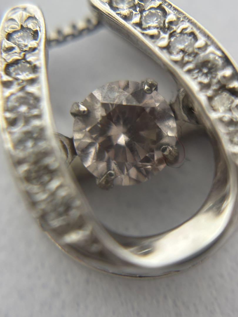 PT900 ダイヤモンド トップ PT850 ネックレス 0.2ct 約2.8g