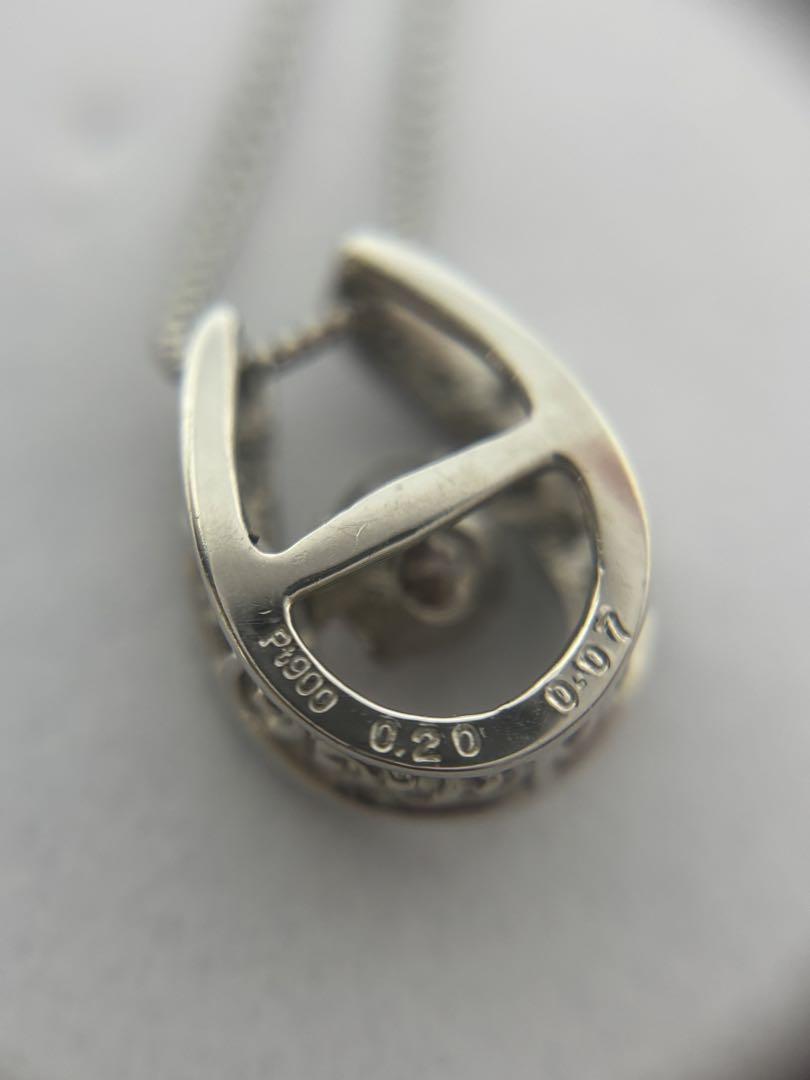 PT900 ダイヤモンド トップ PT850 ネックレス 0.2ct 約2.8g