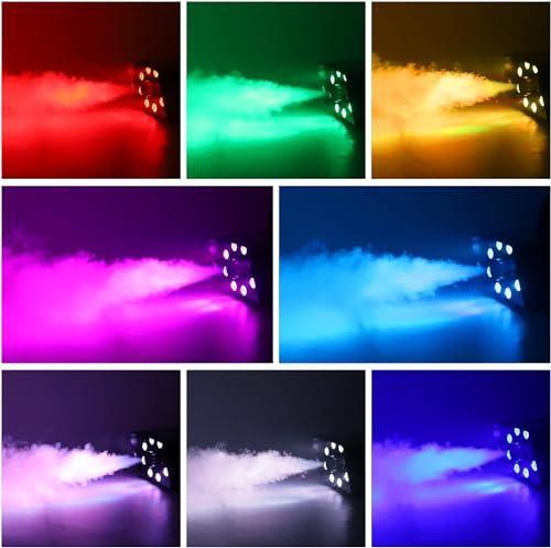 635 スモークマシン 8LED ワイヤレスリモコン付き 小型
