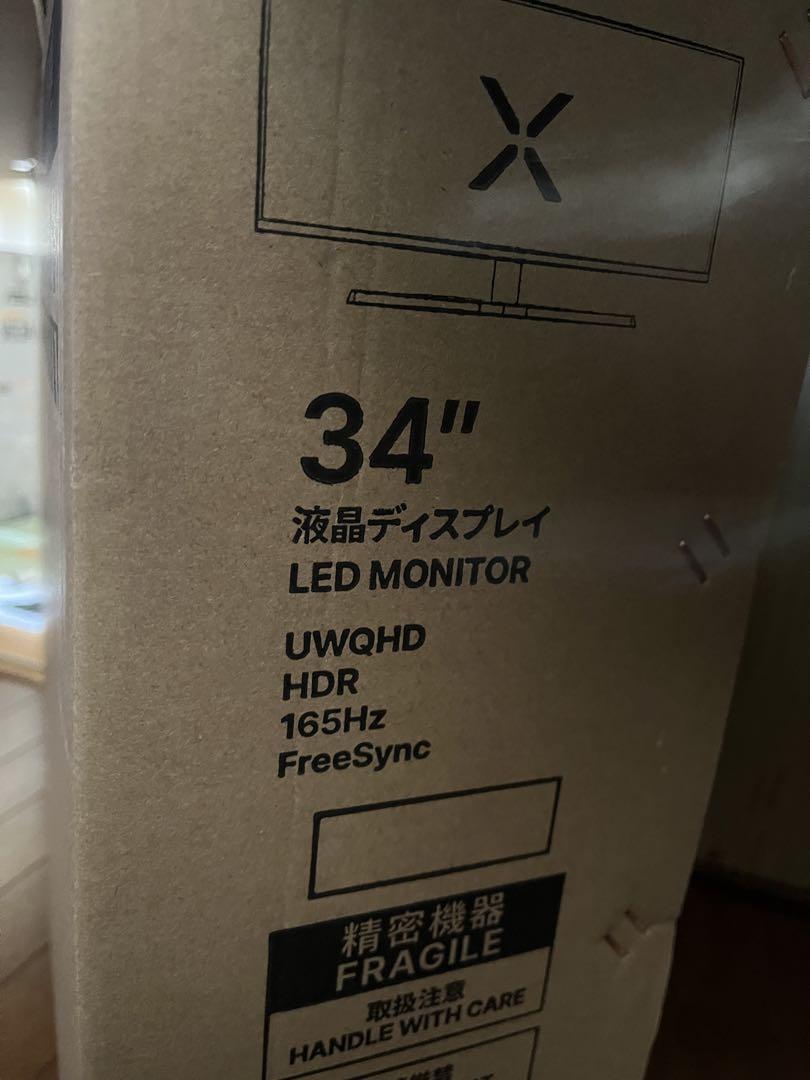 JAPANNEXT 34インチ UWQHD ゲーミングモニター