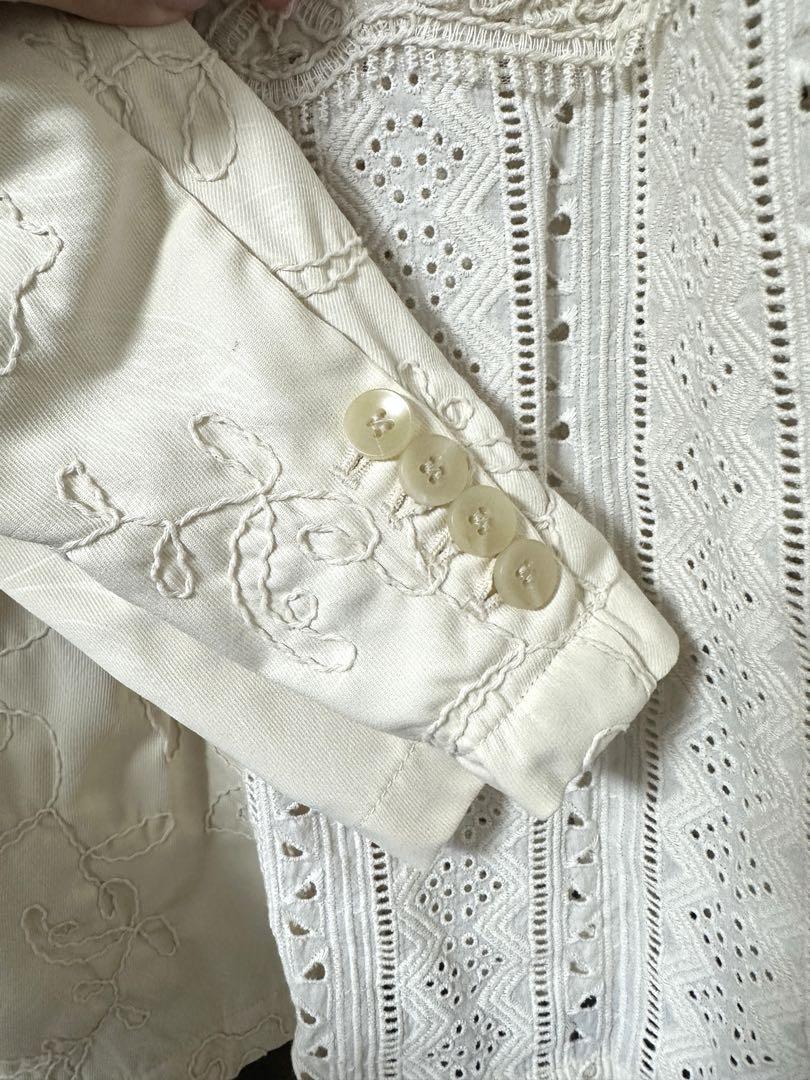 ジャケット・アウター eaphi PATCHWORK EMBROIDERY LACE JACKET