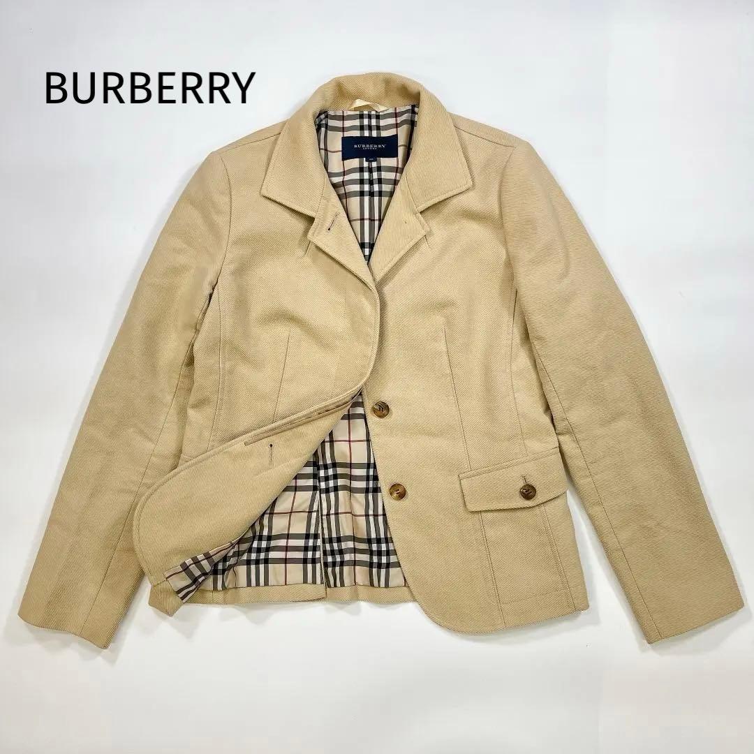 BURBERRY 裏チェック ジャケット ベージュ 40 L コットン