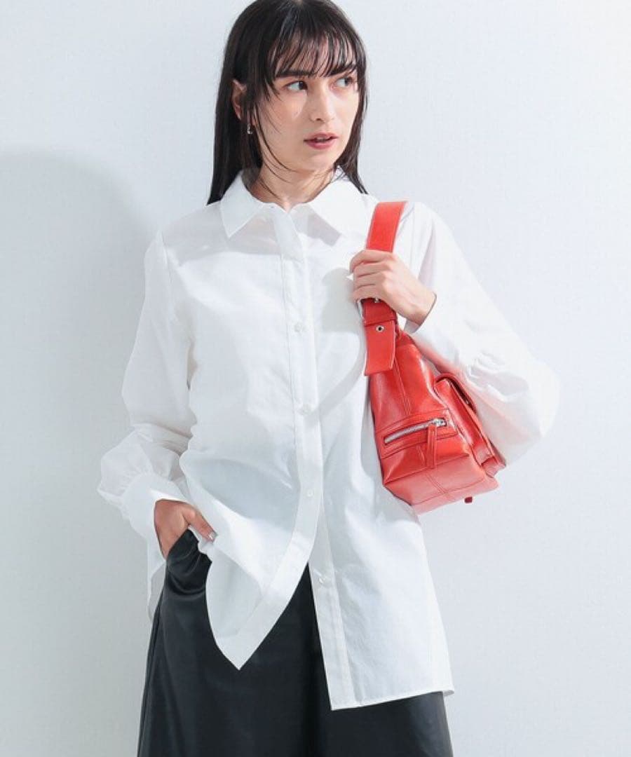 Ray BEAMS バックレースアップシャツ