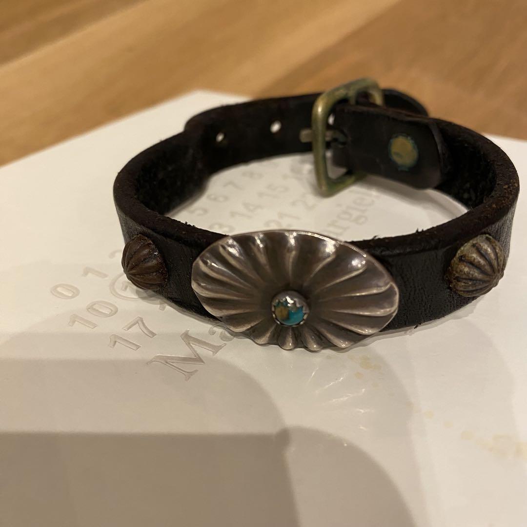 独特の上品 Al Somers アルソマーズ レザー コンチョブレスレット アクセサリー