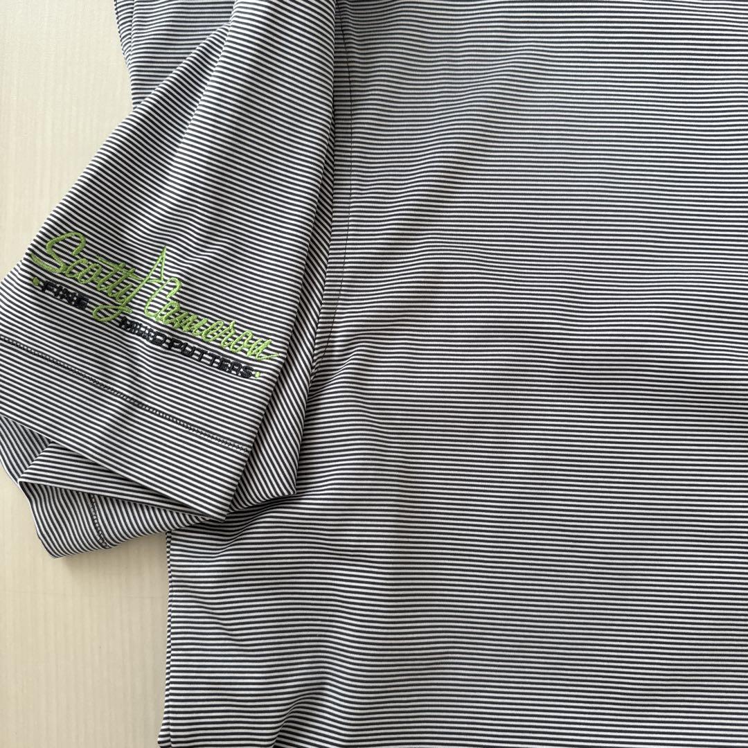 PETER MILLAR ゴルフポロシャツ S グレー ストライプ - メルカリ