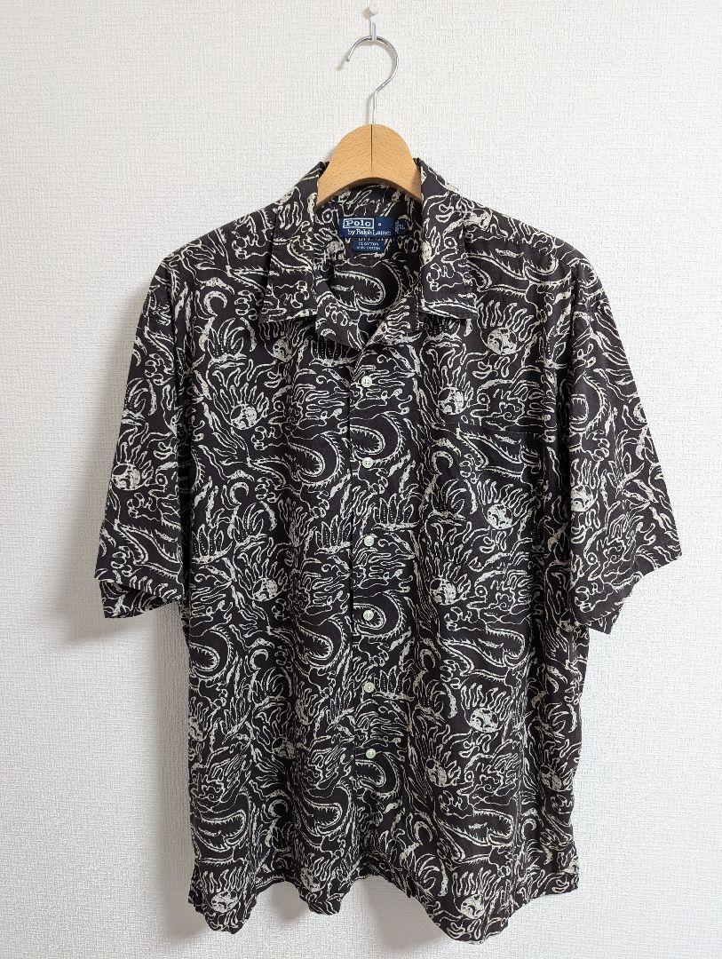 90s　ポロバイラルフローレン　半袖シャツ　オープンカラー　CLAYTON　総柄
