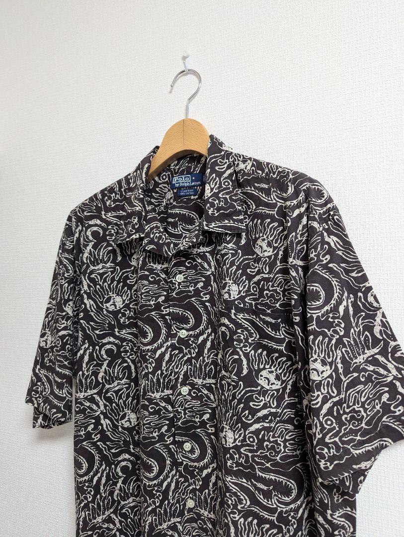 90s　ポロバイラルフローレン　半袖シャツ　オープンカラー　CLAYTON　総柄