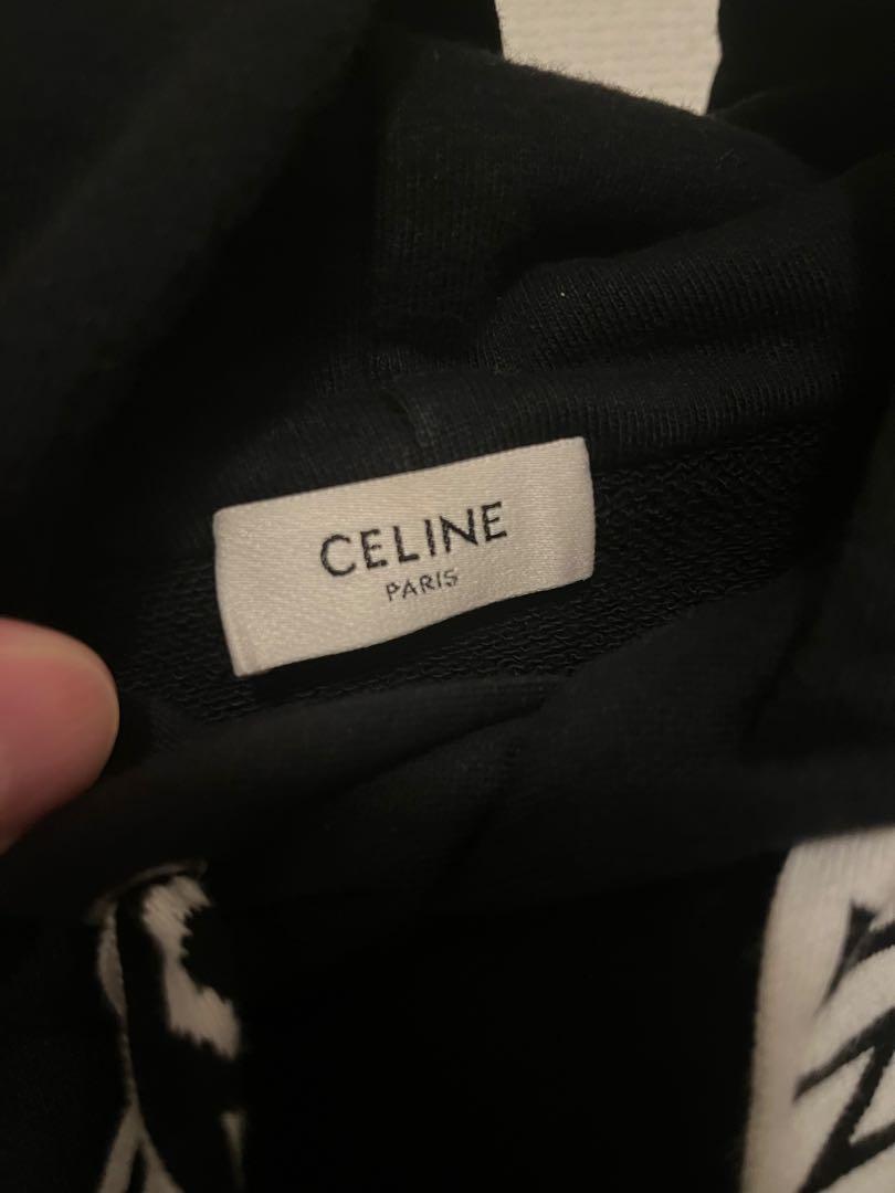 CELINE 黒 パーカー　ドローコード