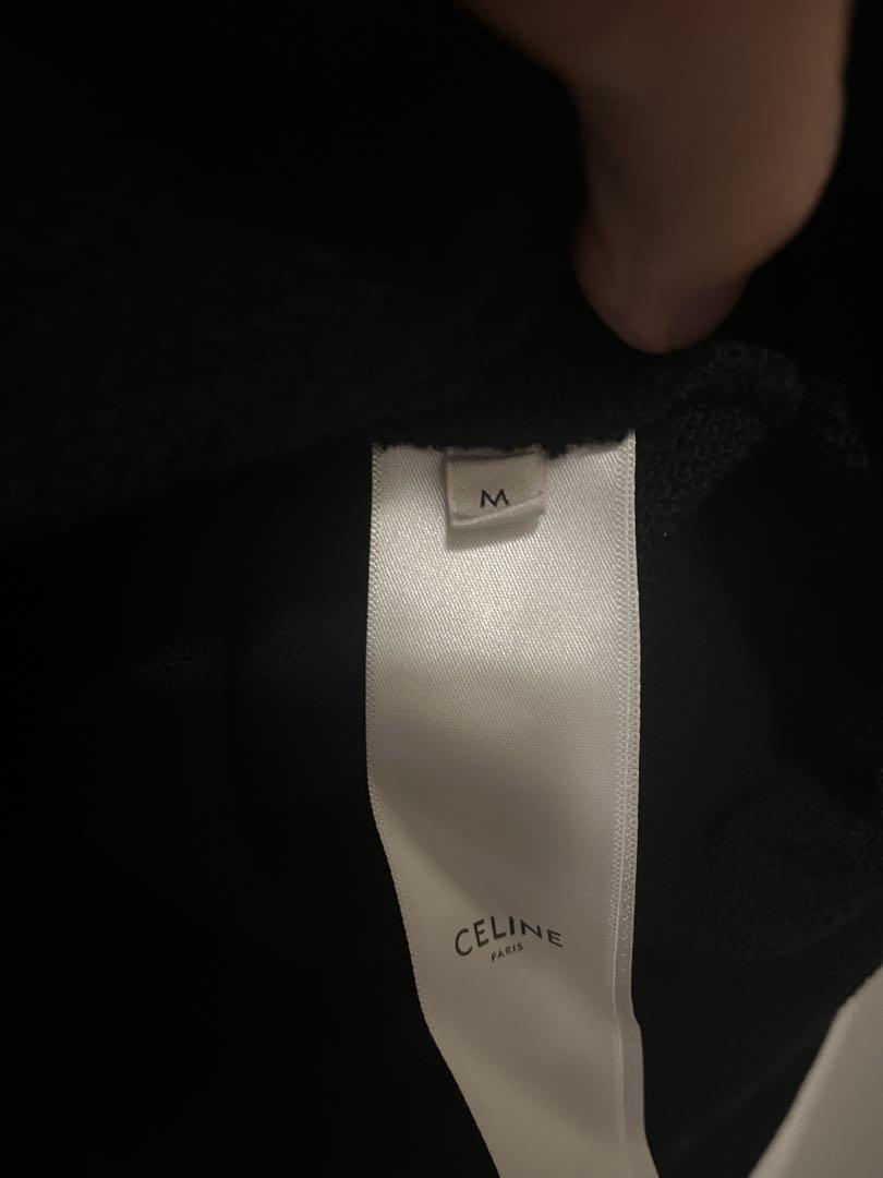 CELINE 黒 パーカー　ドローコード