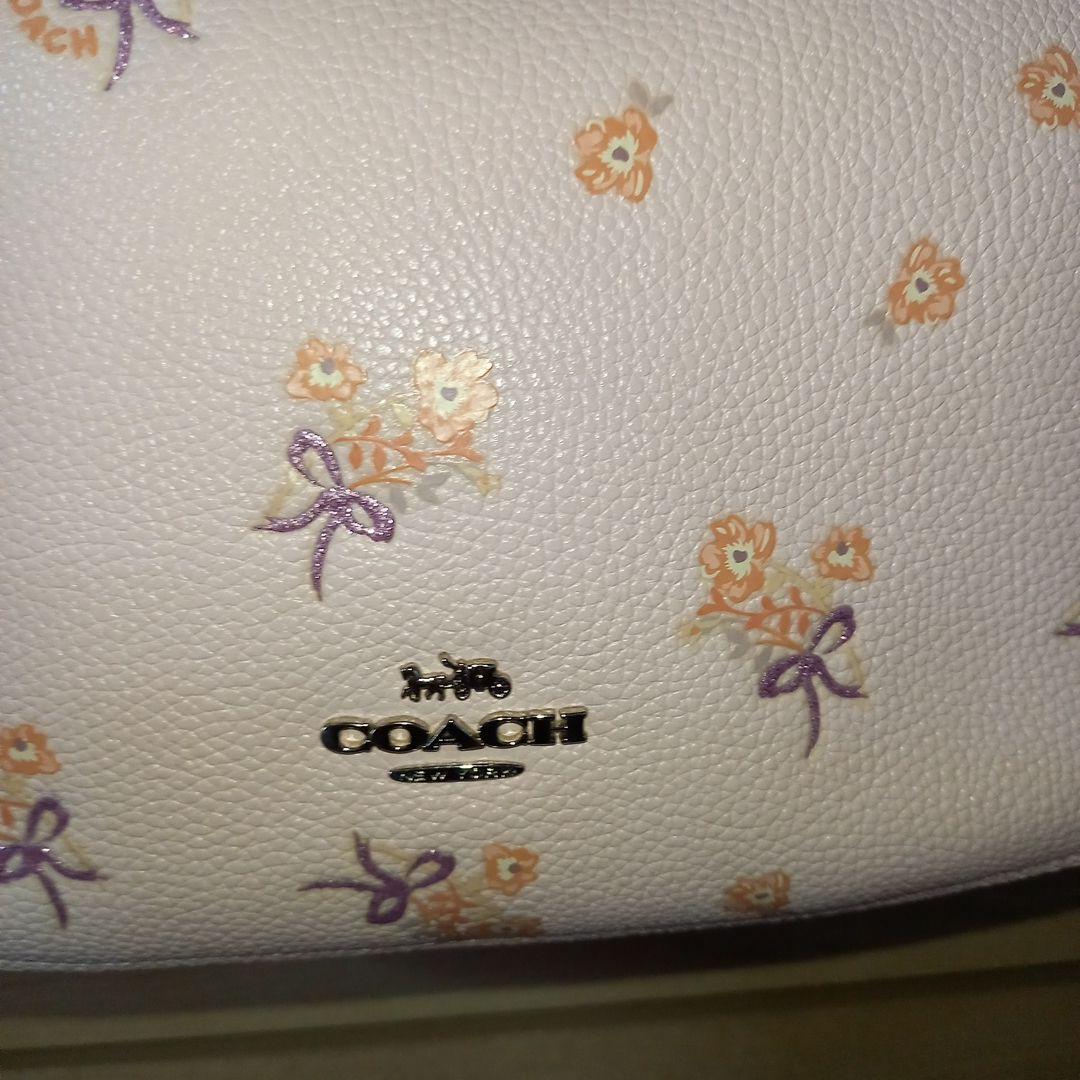 16日まで限定‼️美品COACHワンショルダーバッグ花柄ビンク