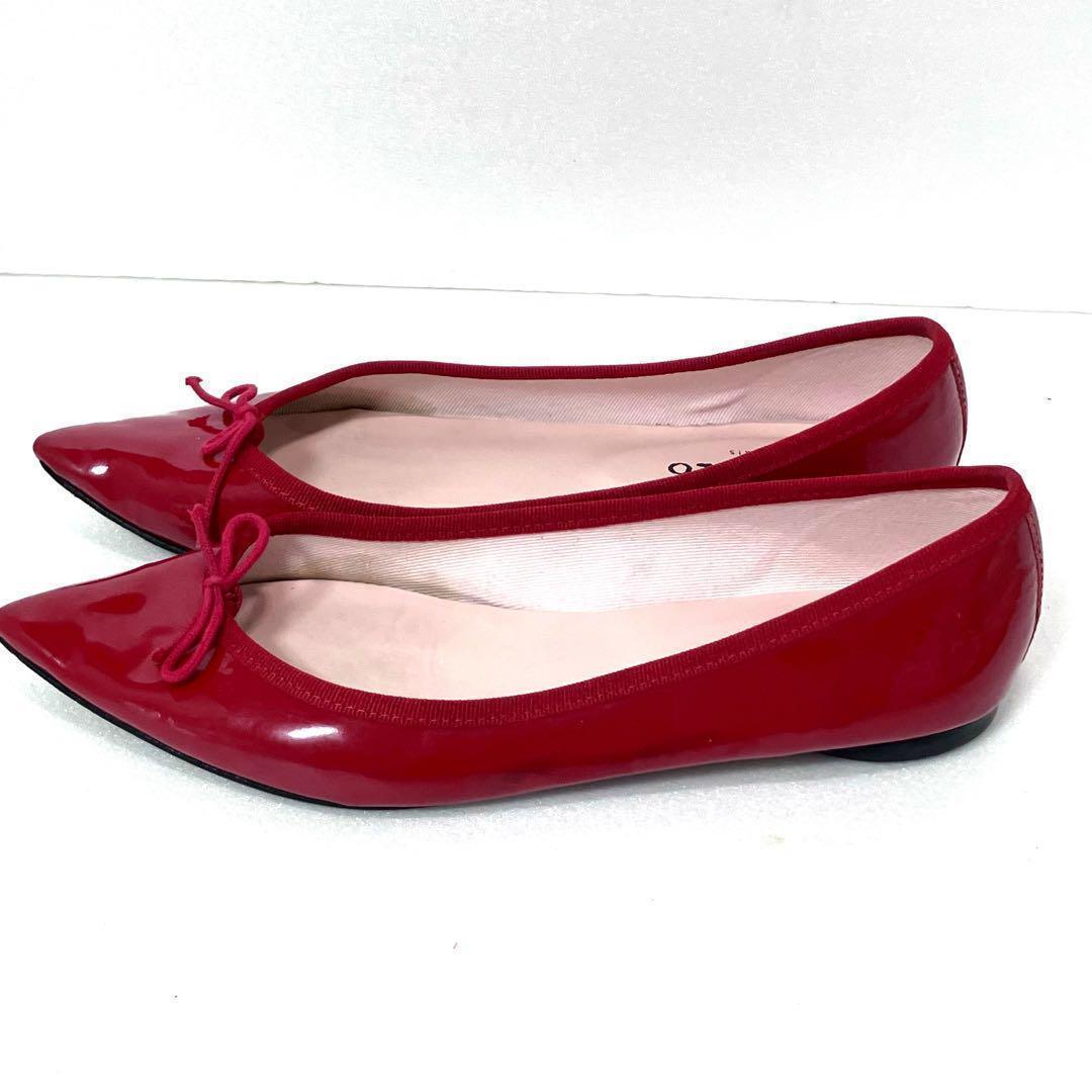 repetto レペット 超美品 赤エナメル バレーシューズ24.5センチ