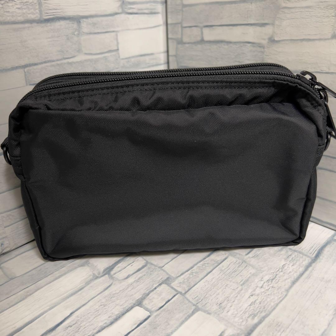 希少 美品 ポーター フラッシュ ショルダーバッグ ナイロン 2層 2way　黒
