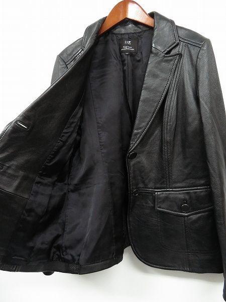 人気即納 J159 23区 ラムレザー テーラードジャケット 44 黒 大きいサイズ jLmfr-m31528536838 大得価即納