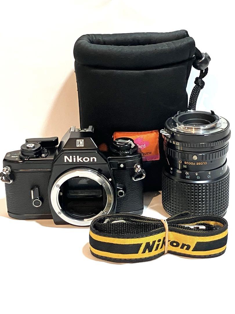Nikon EM M90 一眼レフカメラ レンズ、ストラップ付き Nikon EM M90 一眼レフカメラ レンズ、ストラップ付き - メルカリ
