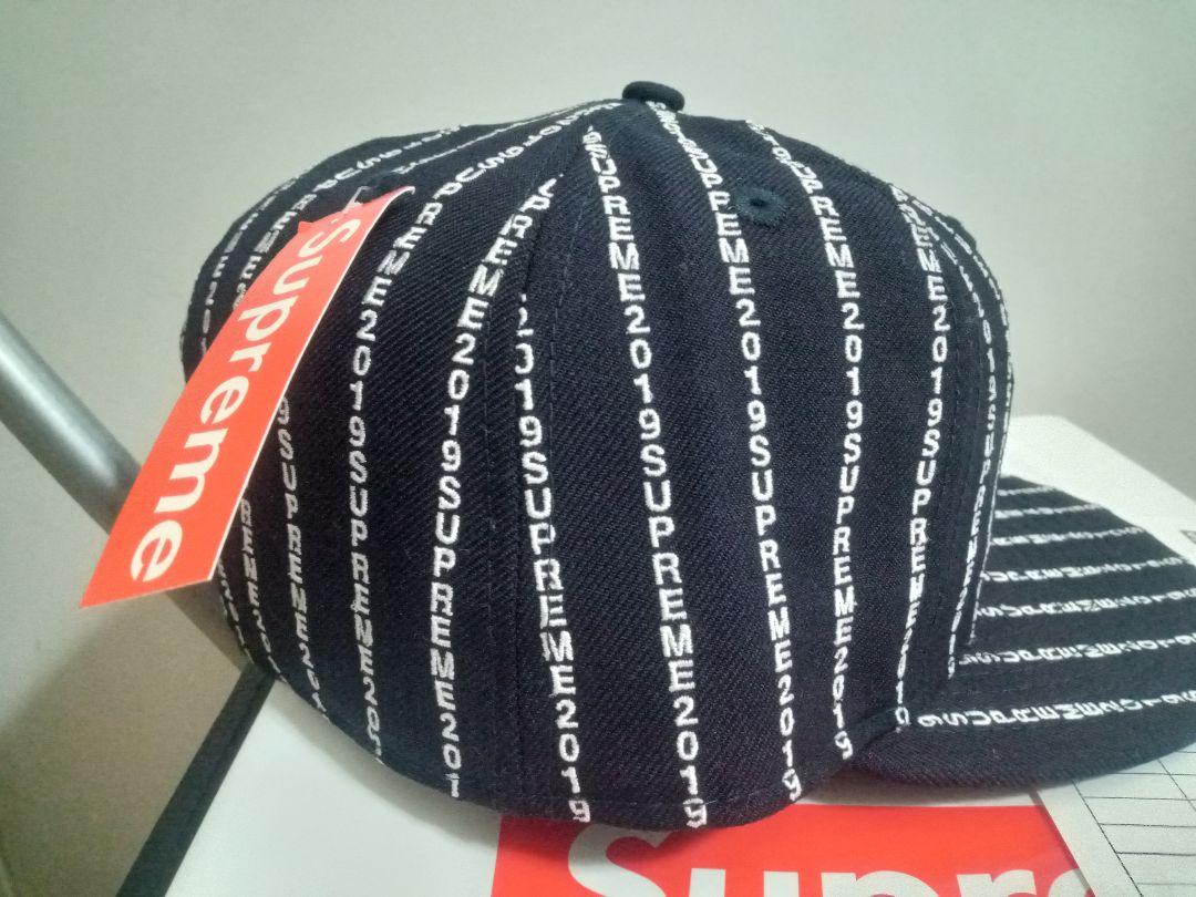 新品未使用 Supreme Text Stripe New Era Box