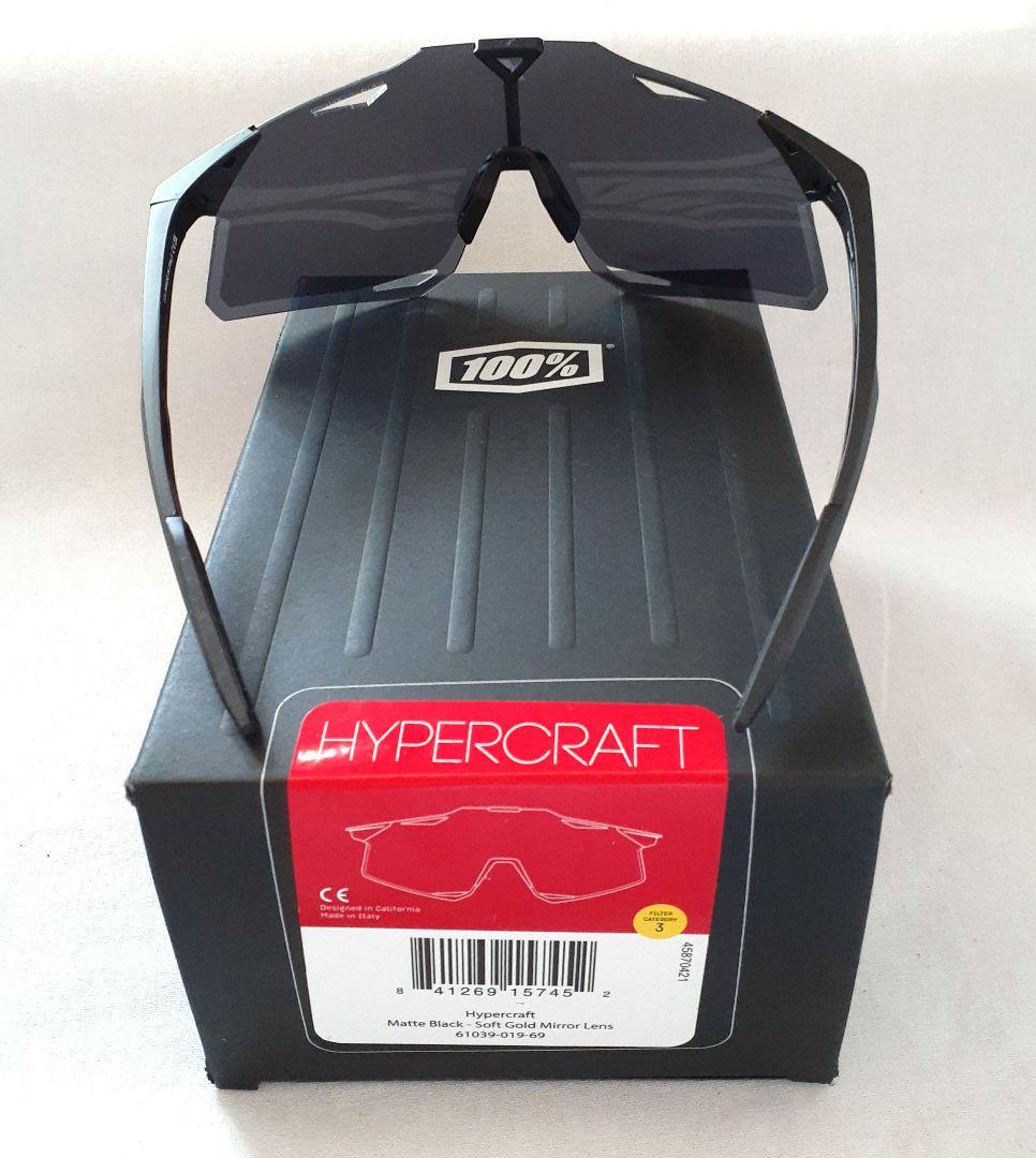 100% HYPERCRAFT ブラック ゴールド ワンハンドレッド サングラス ハイパークラフトSQ ミラーレンズ サングラス【HYPERCRAFT SQ