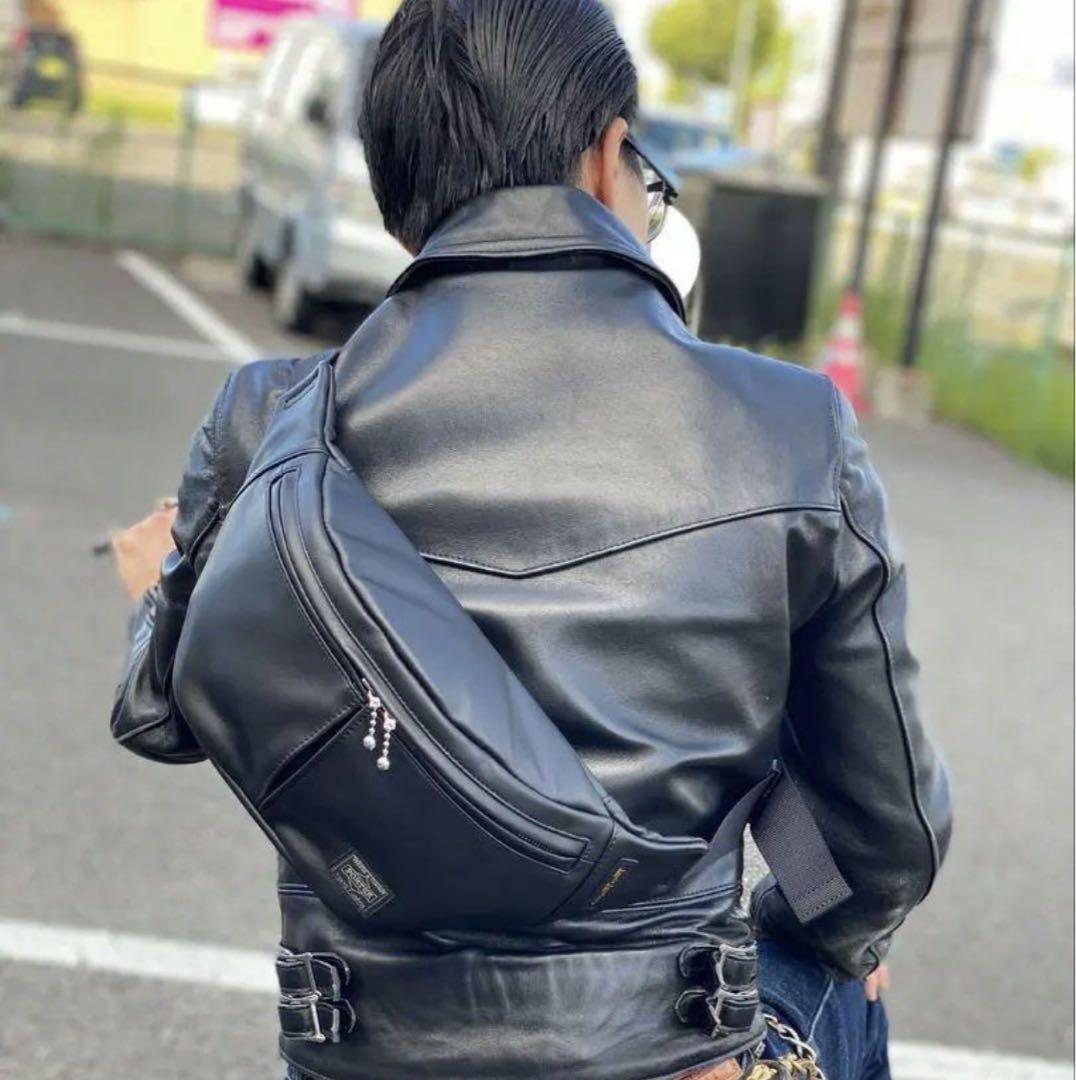 未使用 PORTER Lewis Leathers ウエストバッグ ルイスレザー