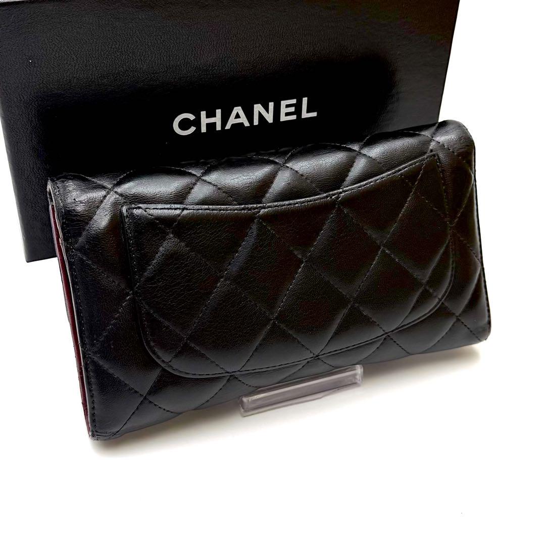CHANEL シャネル 三つ折り財布 長財布 ココマーク キルティング