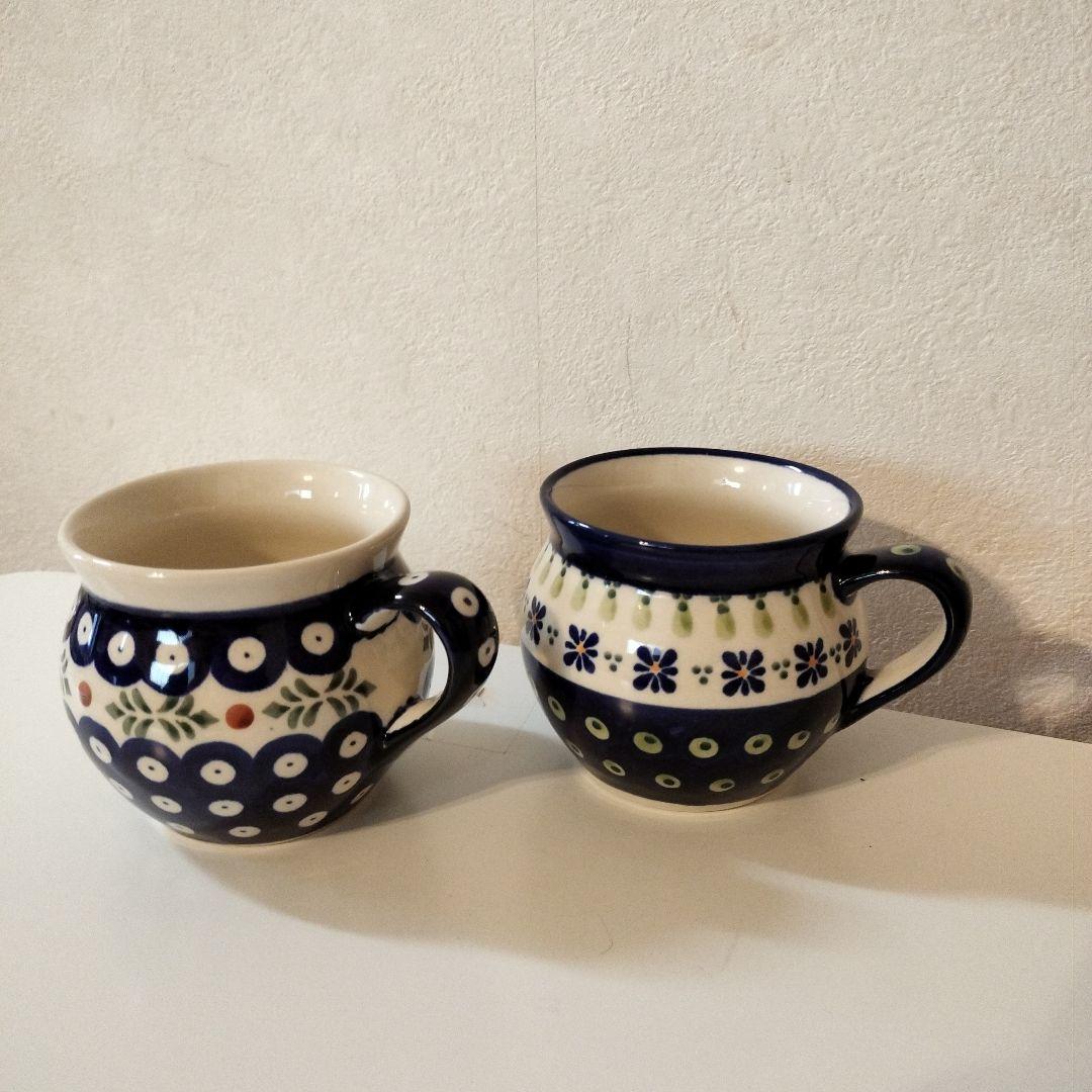 【美品】ポーリッシュポタリーマグカップ大2個