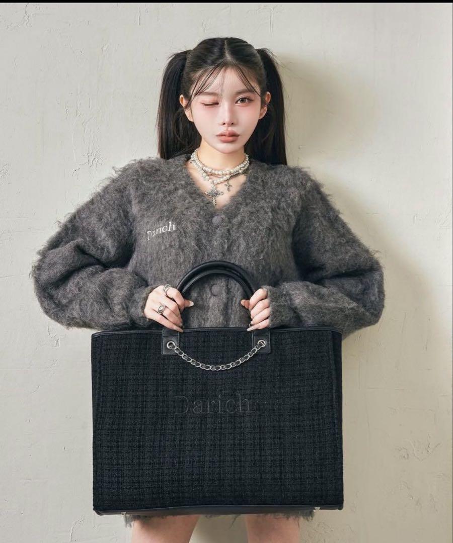 Darich ブラック ツイード トートバッグ LUCKY BAG 2025