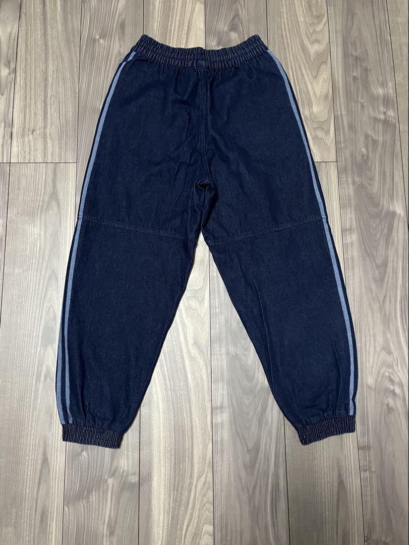 adidas デニムパンツ インディゴブルー ジャージ トラックパンツ