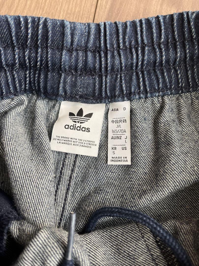 adidas デニムパンツ インディゴブルー ジャージ トラックパンツ