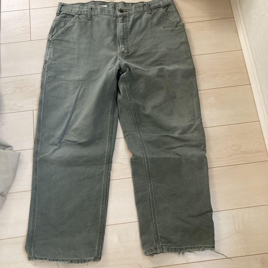 Carhartt ワイドレッグパンツ モスグリーン　W40 L30 お値下げ中
