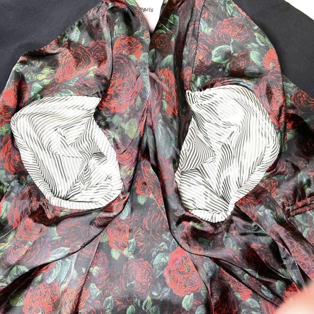 超希少　Palm Angels パームエンジェルス　紺ブレ　金ボタン　花柄　44