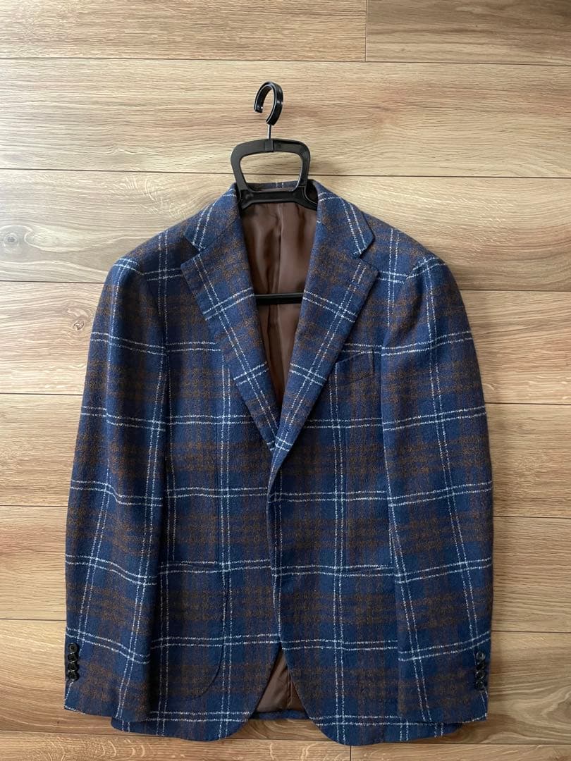 Brilla per il gusto アルパカ混 ウール チェック ジャケット