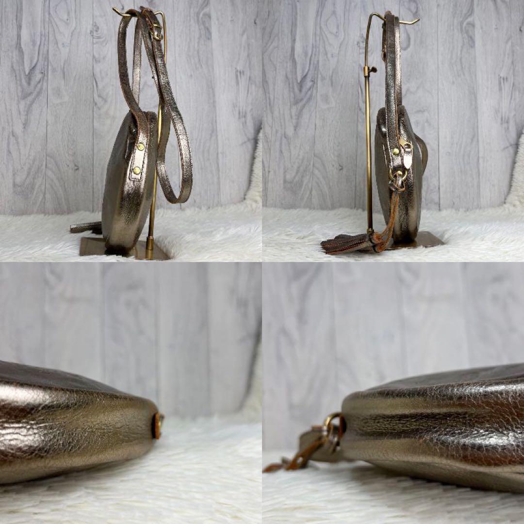 美品♡デカロゴ♡ IL BISONTE イルビゾンテ レザー ショルダーバッグ 画像5