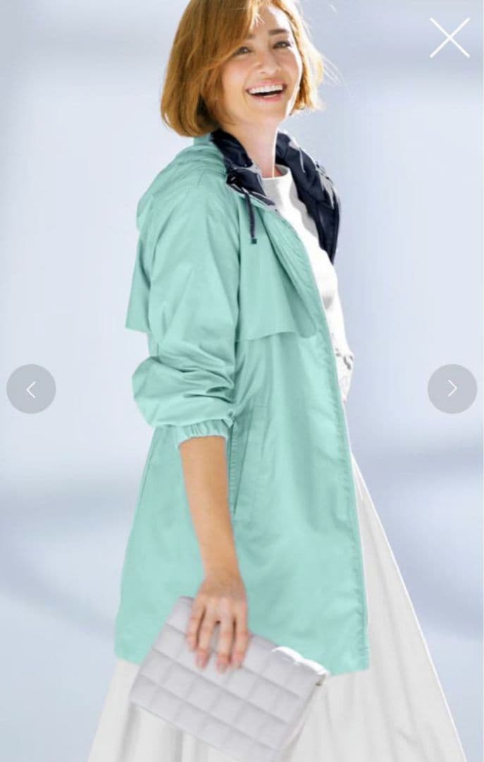 【１度着用】DoCLASSE 完売カラー AIRタフタ・リバーシブルミドルコート