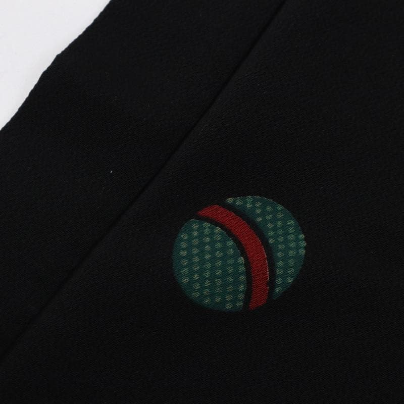 《特選『羽織』手毬に四季の植物■黒◆ちりめん地■防寒◆正絹着物上◆CB10-1》 《特選『羽織』手毬に四季の植物■黒◆ちりめん地■防寒◆正絹着物上◆CB10-1》