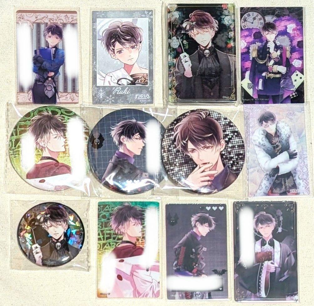 ディアラバ DIABOLIK LOVERS 無神ルキ 缶バッジ ABCD ディアラバ DIABOLIK LOVERS 無神ルキ カード 缶バッジ - ピンズ