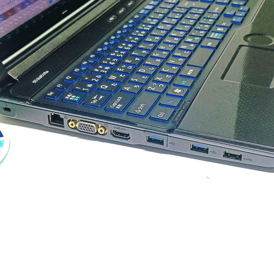 高速SSD256✨8GB✨i7 ✨ブルーレイ✨オフィス✨カメラ付きノート