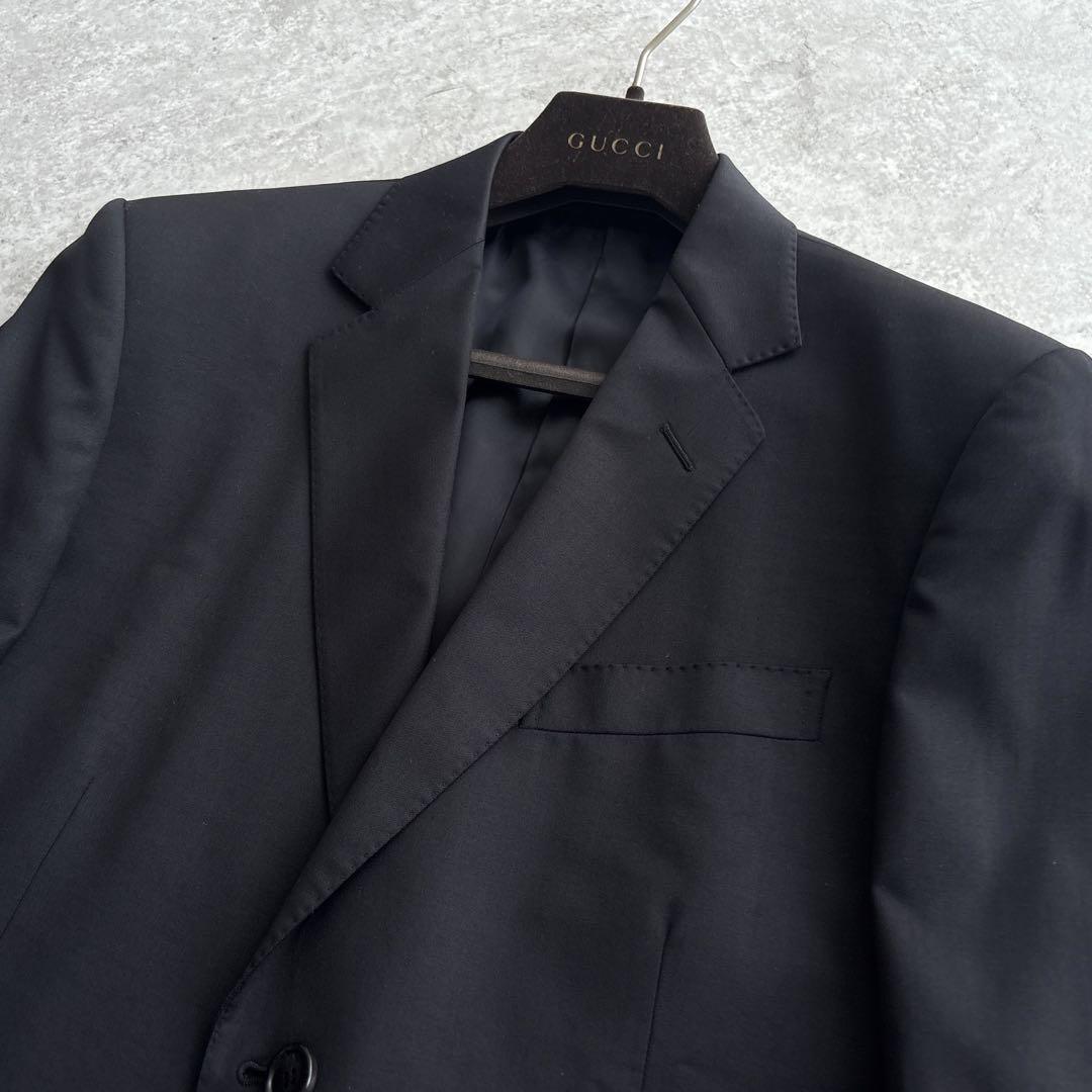 極美品■GUCCI【XXL】現行モデル スーツセットアップ 総裏 2B ブラック