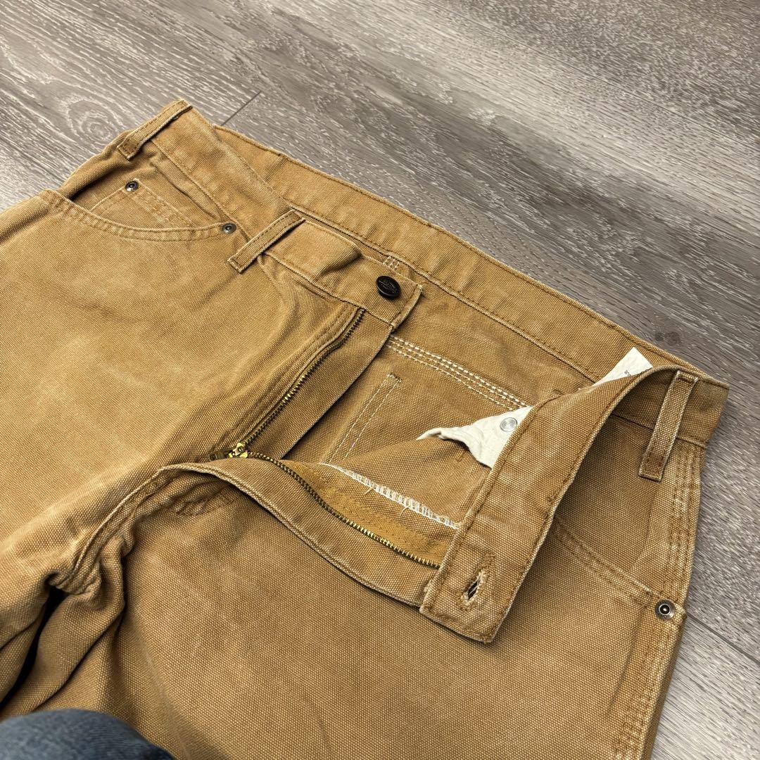 Dickies ダック生地 ペインターパンツ 34×32 ブラウン ディッキーズ