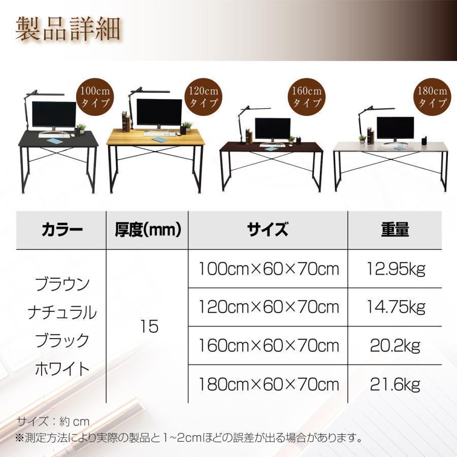 中古シンプルワークデスク 160cm パソコンデスク 作業台