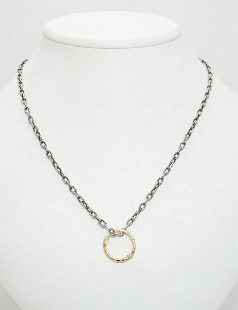 ◇グッチ◇ウロボロス/ネックレス/Ag925/シルバー/ブランド GUCCI グッチ ウロボロス ネックレス シルバー×イエローゴールド
