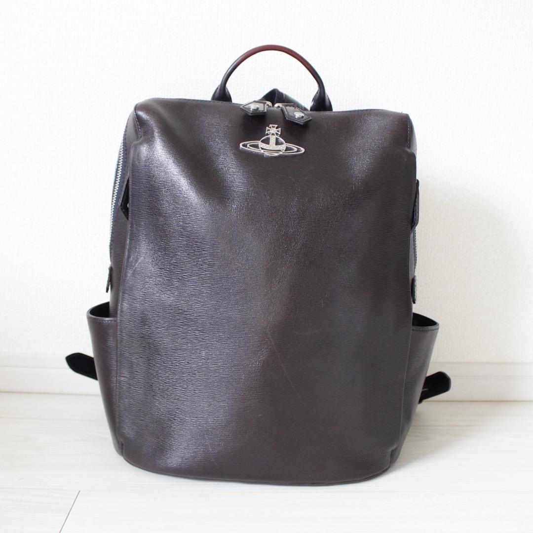 Vivienne Westwood リュック レザー オーブ ブラウン 画像2
