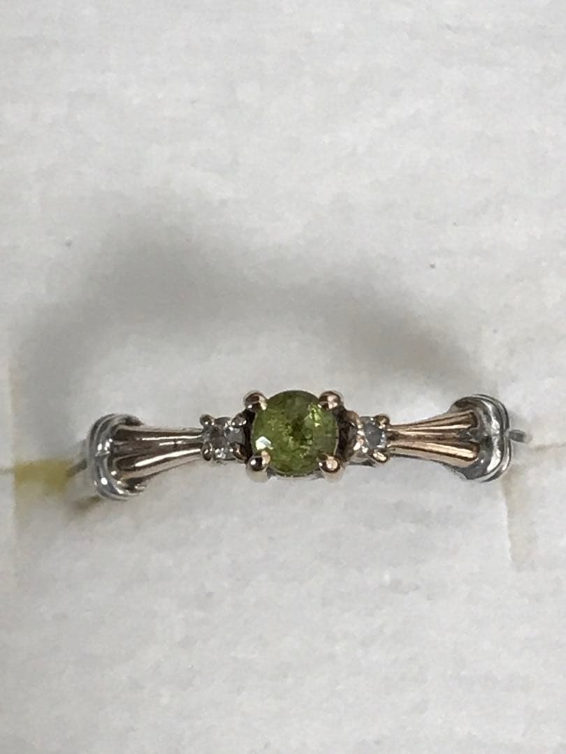 K10ゴールド　シルバーリング　歪みあり。