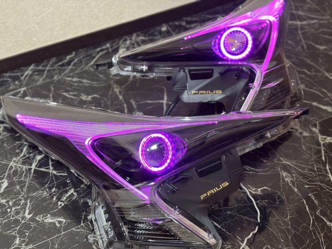 【オーダー】【フルカラー】50プリウス　前期　加工ヘッドライト　イカリング