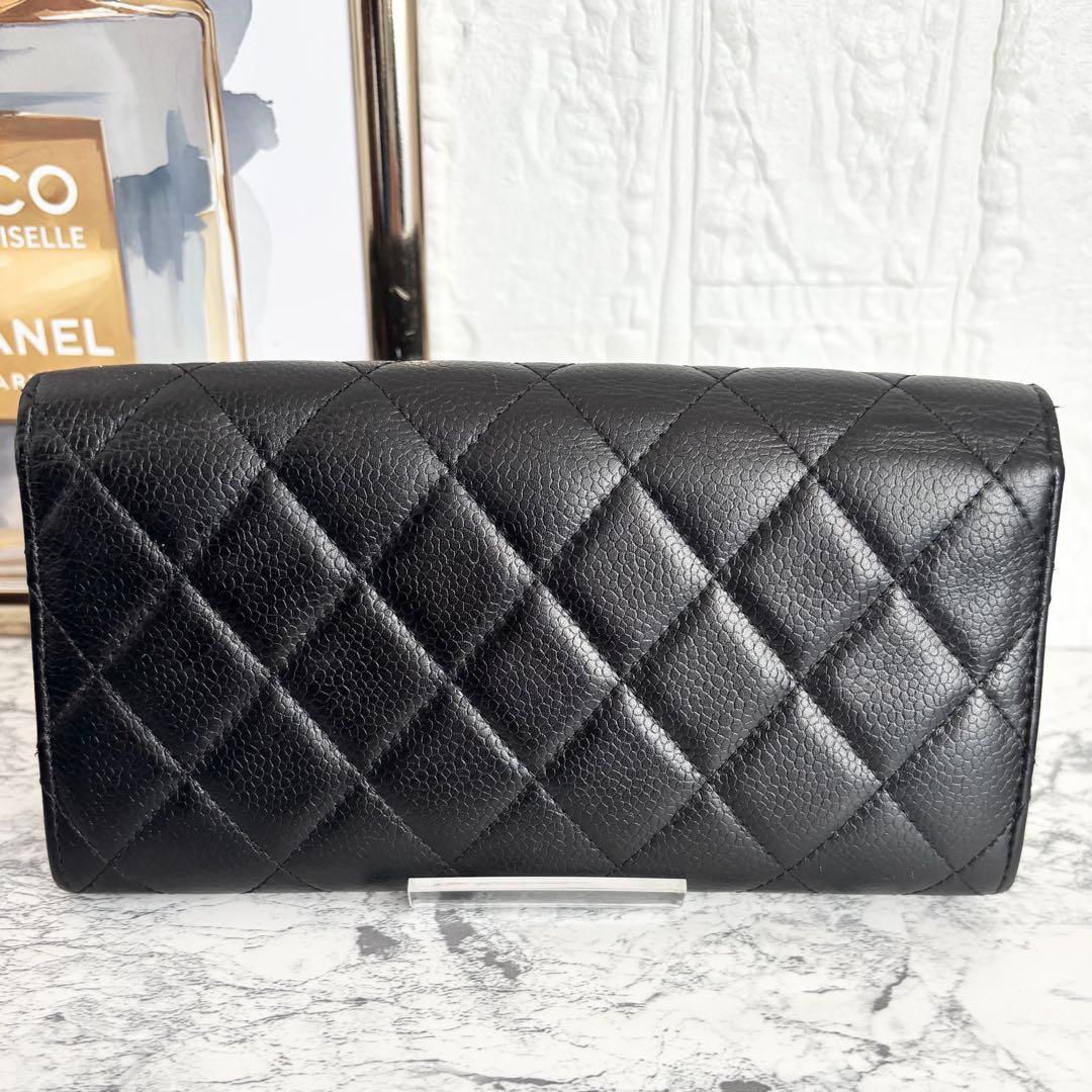 CHANEL⭐︎マトラッセ⭐︎フラップウォレット⭐︎長財布⭐︎ココマーク⭐︎キャビアスキン
