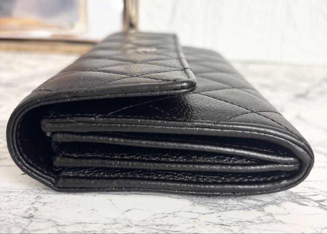 CHANEL⭐︎マトラッセ⭐︎フラップウォレット⭐︎長財布⭐︎ココマーク⭐︎キャビアスキン
