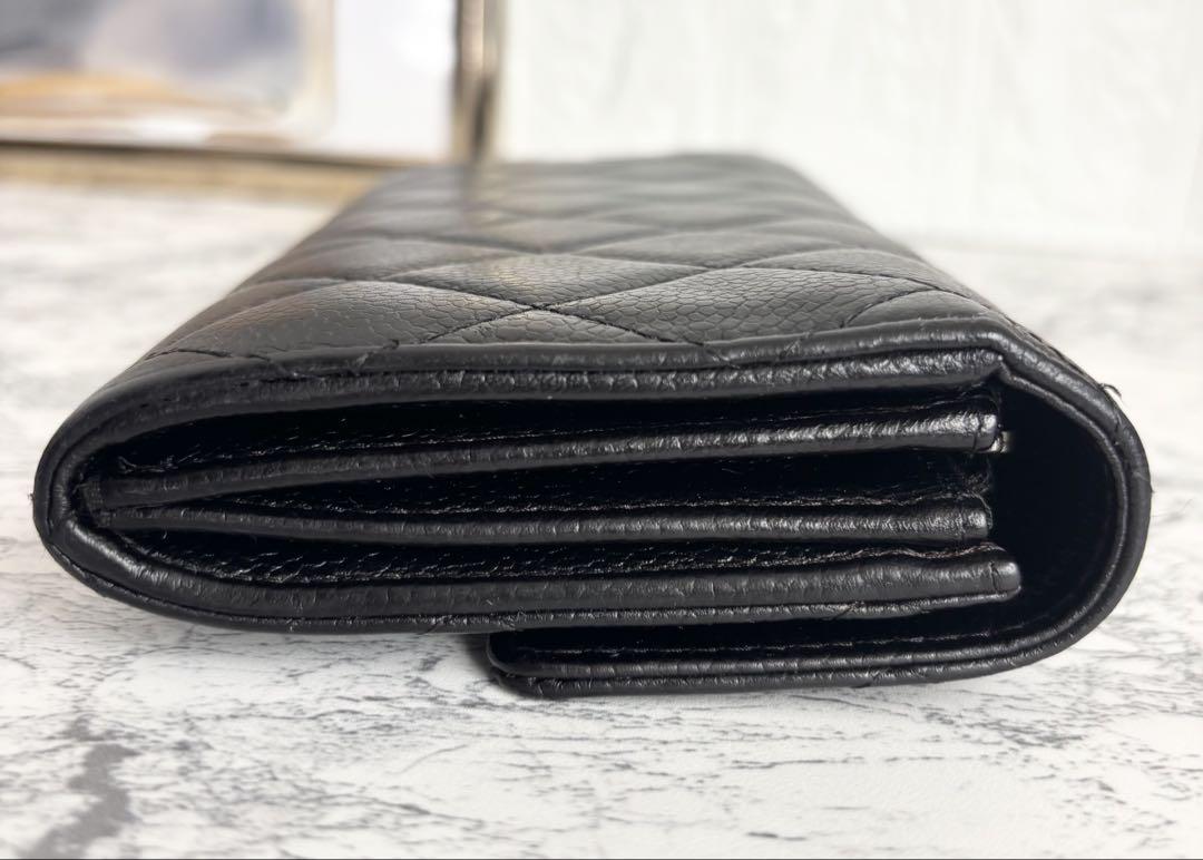 CHANEL⭐︎マトラッセ⭐︎フラップウォレット⭐︎長財布⭐︎ココマーク⭐︎キャビアスキン