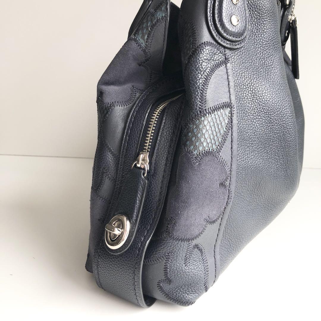 ほぼ新品 コーチ COACH イーディー ハンドバッグ フラワー