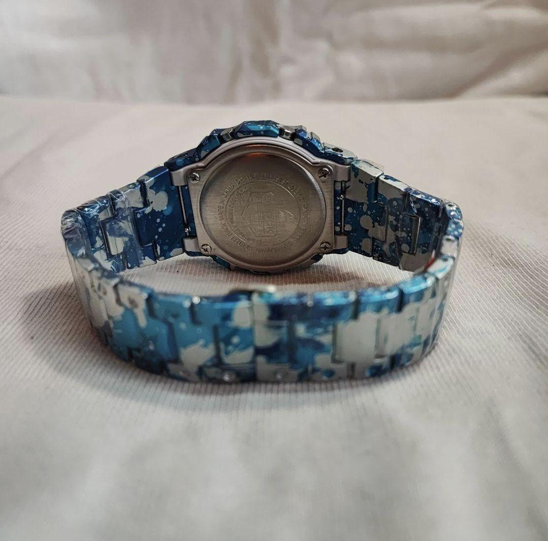 最終価格☆極美品《軽量カスタム》ブルー系柄メタル G-SHOCK DW