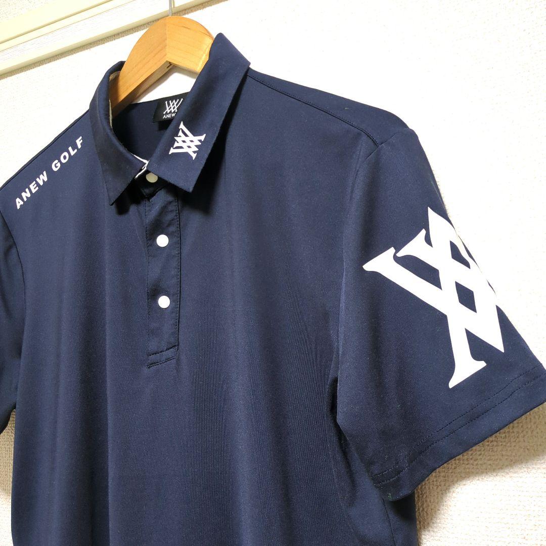 ANEW GOLF アニューゴルフ ポロシャツ ネイビー M