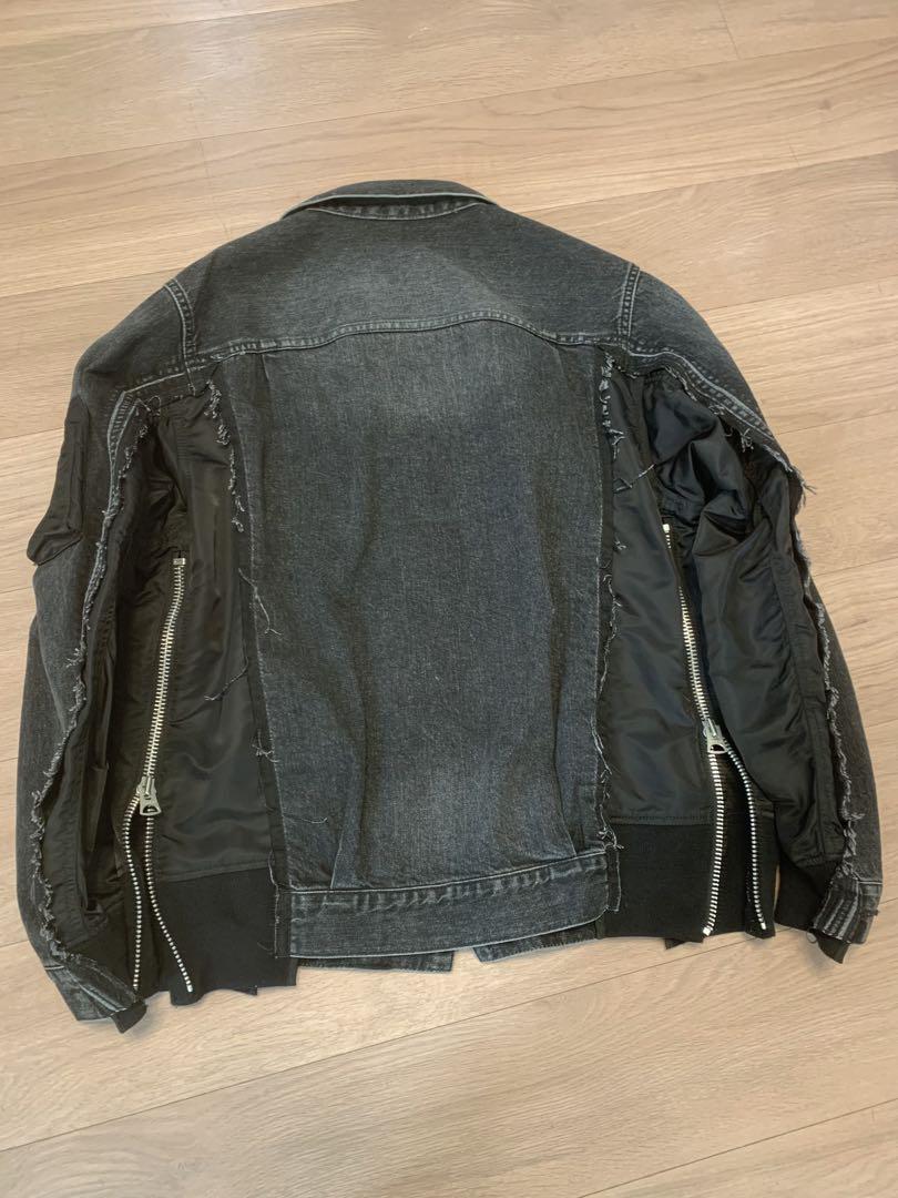 専用sacai SCM-022 ドッキングデニムジャケット黒1