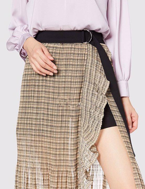 〻限定入荷〻 早い者勝ち! プリーツラップスカショーパン (M) チェック