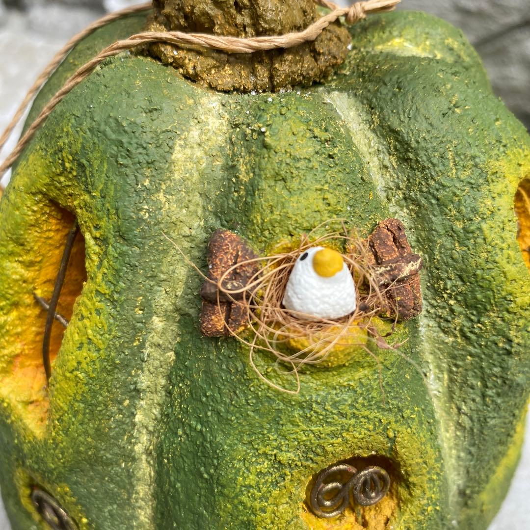 モルタルデコ　モルタルハウス　かぼちゃ　ソーラーライト